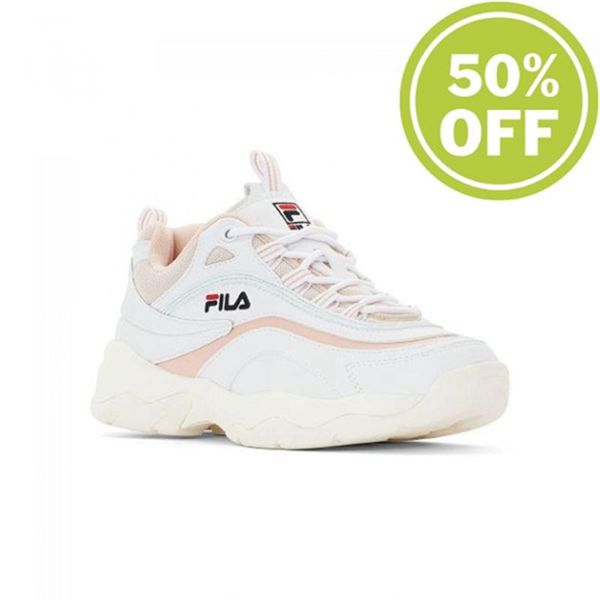 Fila Sneakers Dam Vita / Rosa - Ray Låga Wmn,96281-SDKO